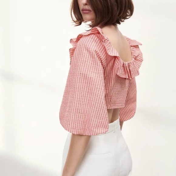 New ZARA striped top size large - Picture 2 of 5